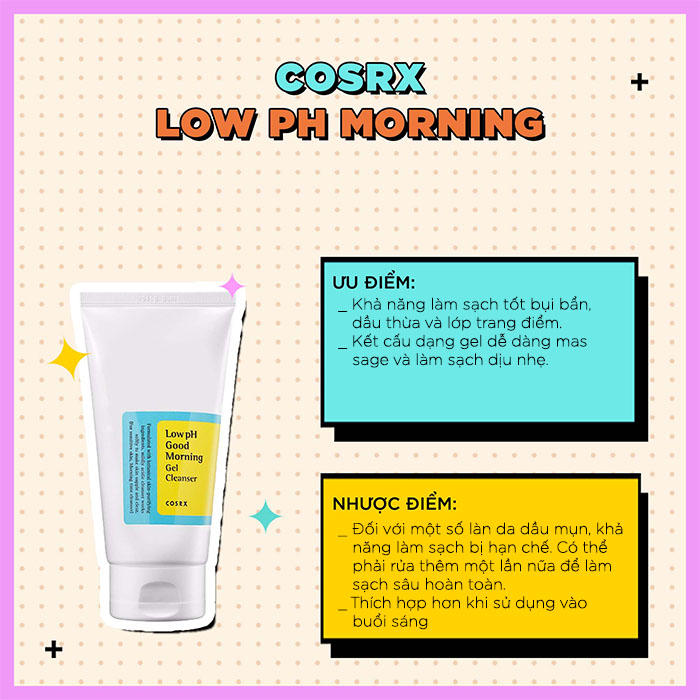 Cosrx Low pH Morning Cleansing Gel từ Hàn Quốc