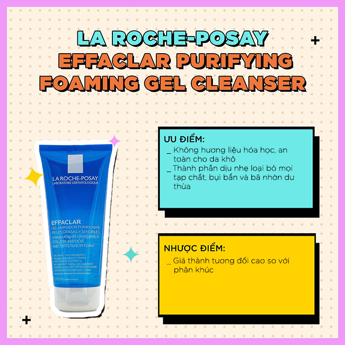 Gel rửa mặt không hương liệu của La Roche-Posay