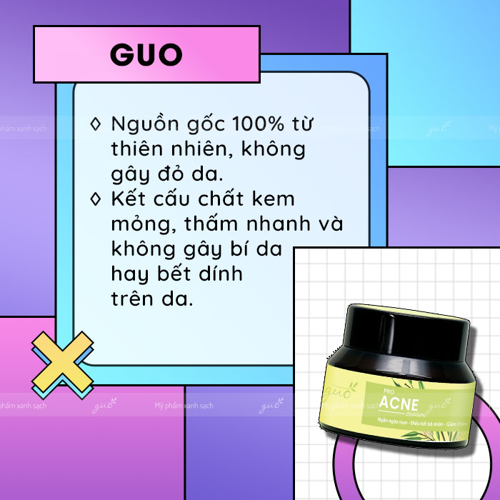 Kem Dưỡng Cho Da Mụn Trà Nghệ GUO – Pro Acne Cream