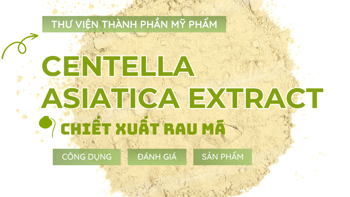 Thành phần Centalla Asiatica Extra chiết xuất rau má trong mỹ phẩm