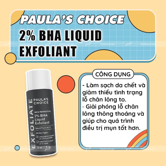 Tẩy da chết cho phụ nữ mang thaiPaula’s Choice 2% BHA Liquid Exfoliant 