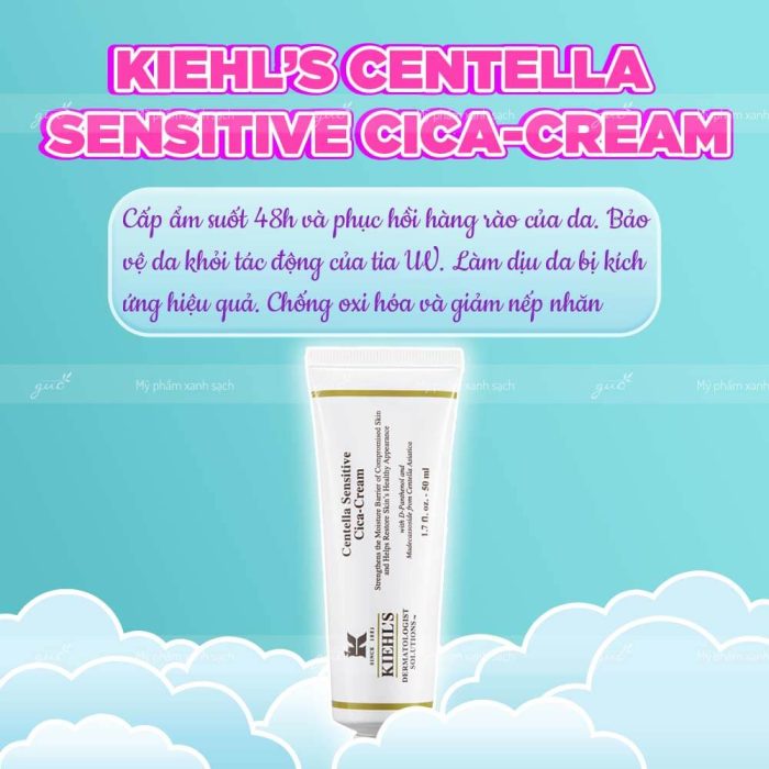 Kem Dưỡng Cấp Ẩm Dịu Da Cho Bà Bầu Kiehl’s Centella Sensitive Cica-Cream