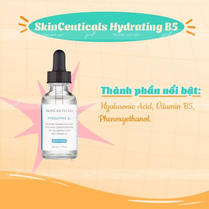Serum cấp ẩm, phục hồi cho mẹ bầu SkinCeuticals Hydrating B5