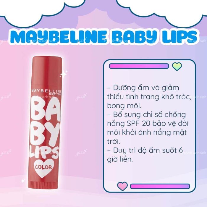 Son Dưỡng Cho Môi Phun Xăm Maybeline Baby Lips