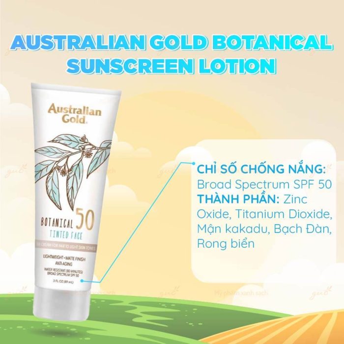 Kem Chống Nắng Australian Gold Botanical Sunscreen Lotion Cho Bà Bầu Mang Thai