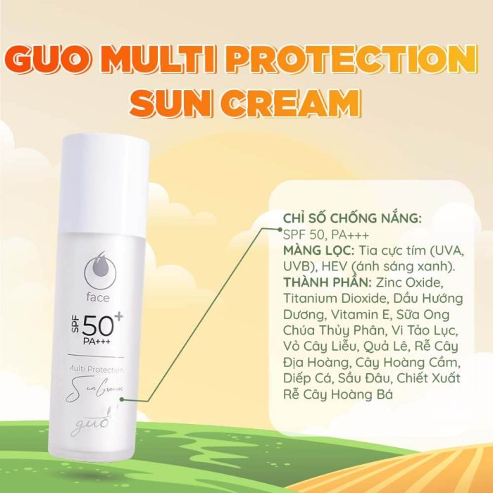 Kem Chống Đa Tầng Cho Bà Bầu GUO Multi Protection Sun Cream SPF50+ PA+++