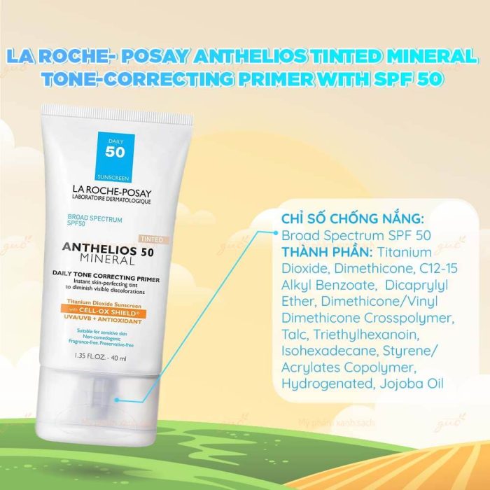 Kem Lót Chống Nắng Cho Mẹ Bầu La Roche- Posay Anthelios Tinted Mineral Tone-Correcting Primer With SPF 50 