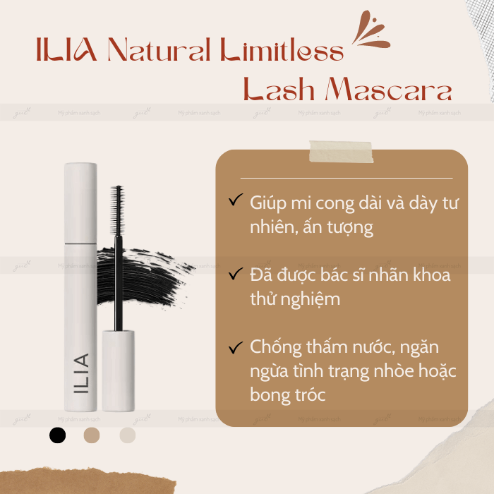 ILIA Natural Limitless Lash Mascara cho bà bầu