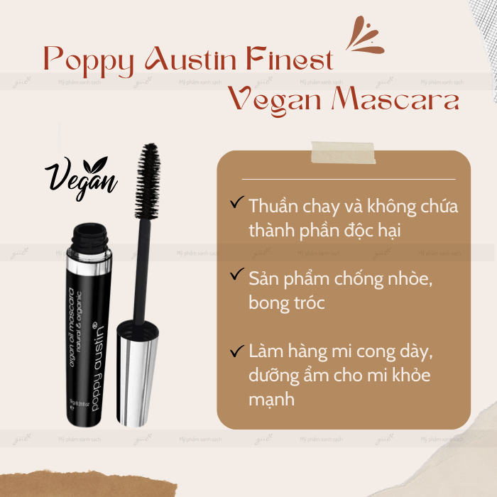 Mascara cho mẹ bầu Poppy Austin Finest Vegan Mascara