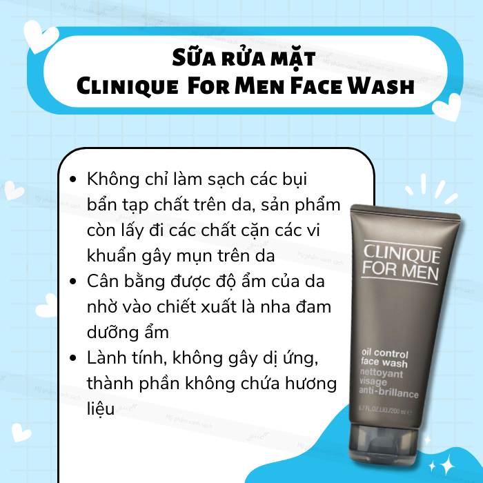 Sữa Rửa Mặt Clinique Sạch Sâu Cho Nam For Men Face Wash