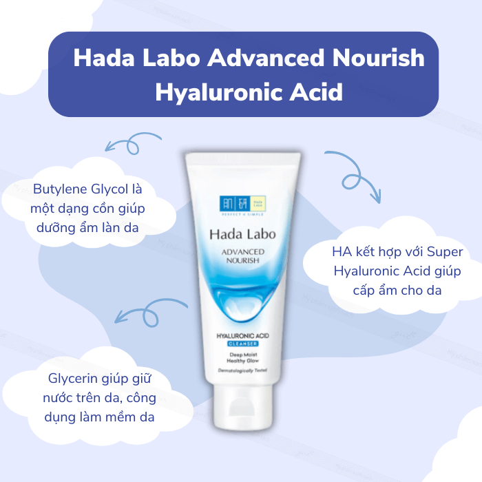 Sữa rửa mặt Hada Labo dưỡng ẩm Advance Nourish Hyaluronic Acid