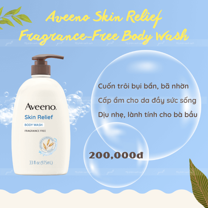 Sữa tắm Aveeno Skin Relief cho mẹ bầu