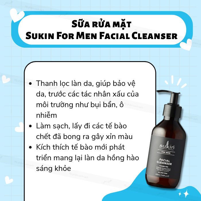 Sukin - Sữa Rửa Mặt Dành Cho Nam For Men Facial Cleanser