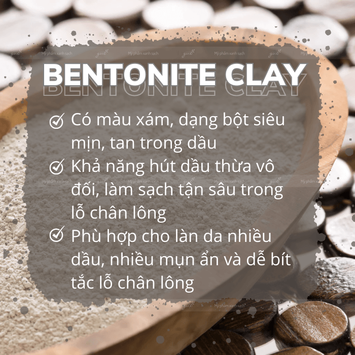 Thành phần mỹ phẩm bentonite clay