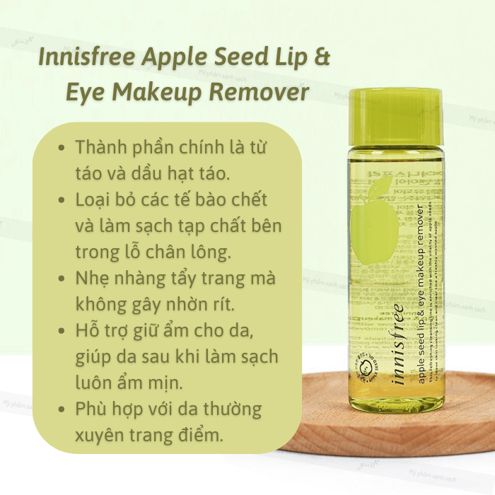 Dầu tẩy trang apple seed lip eye makeup remover