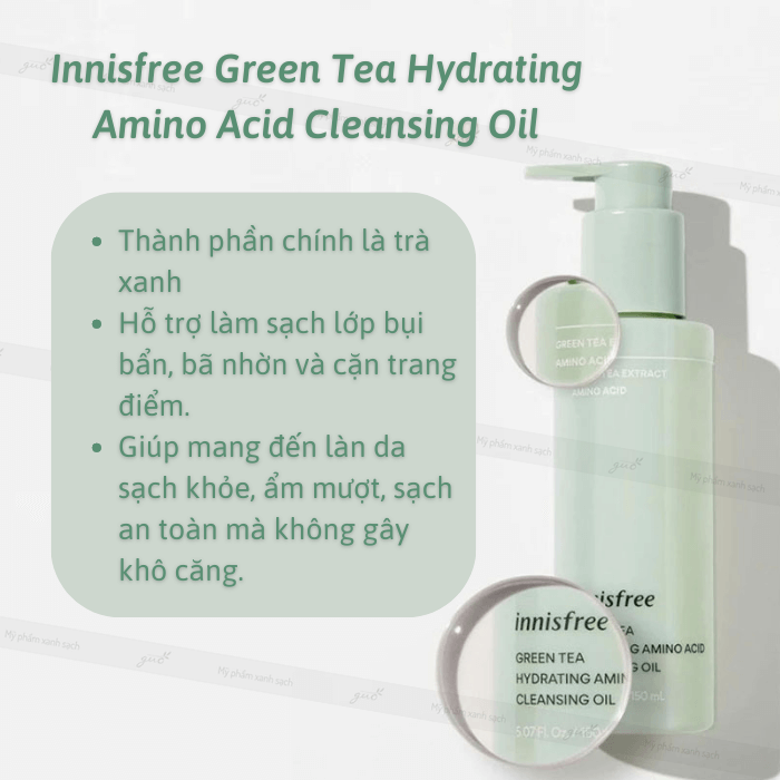 Dầu tẩy trang green tea cleansing oil Innisfree