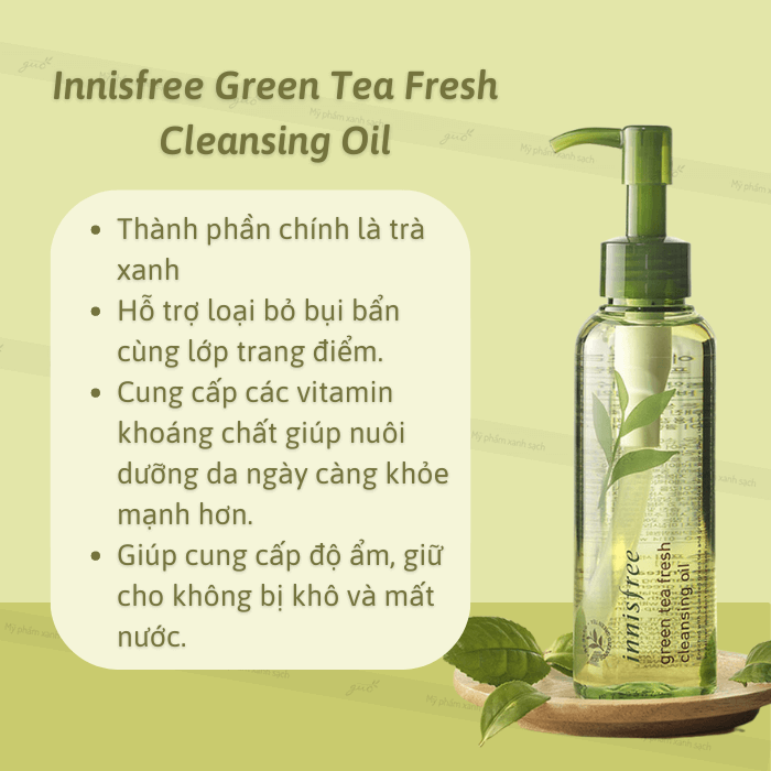 Dầu tẩy trang green tea fresh cleansing oil innisfree