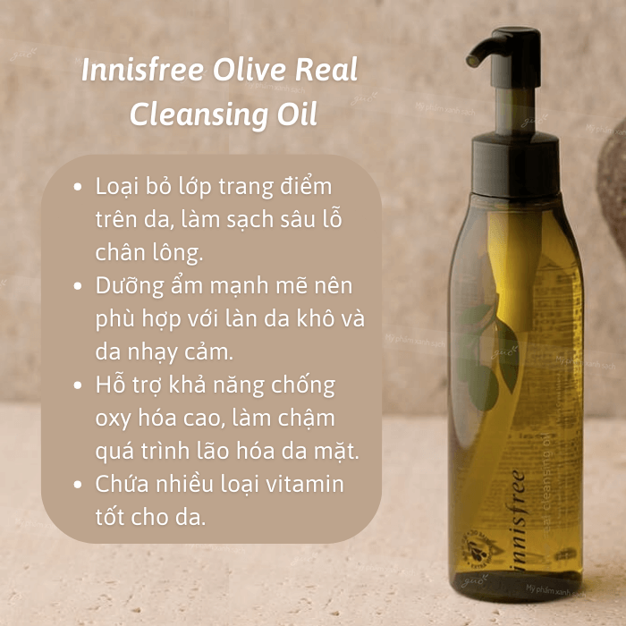 Dầu tẩy trang innisfree olive real cleansing oil