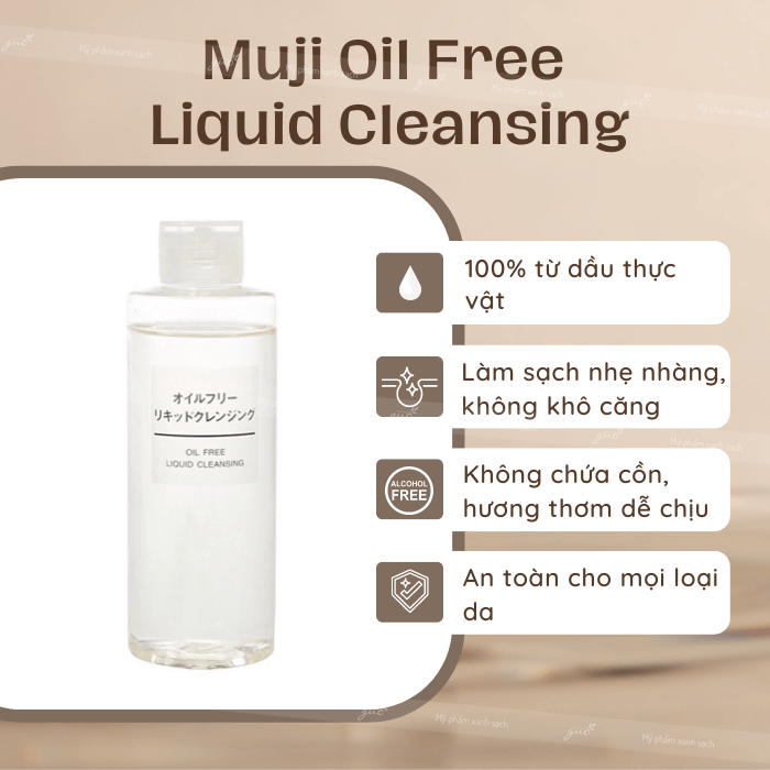 Dầu tẩy trang muji oil free liquid cleansing