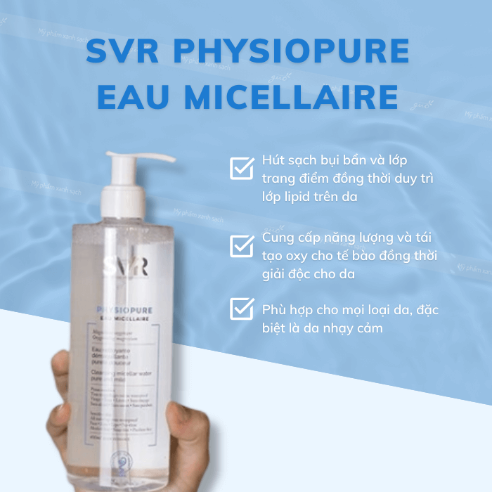 Nước tẩy trang svr physiopure eau micellaire
