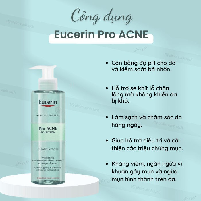 Công dụng toner eucerin pro acne