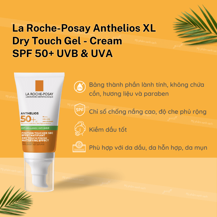 Kem chống nắng la roche posay anthelios xl dry touch gel cream spf50