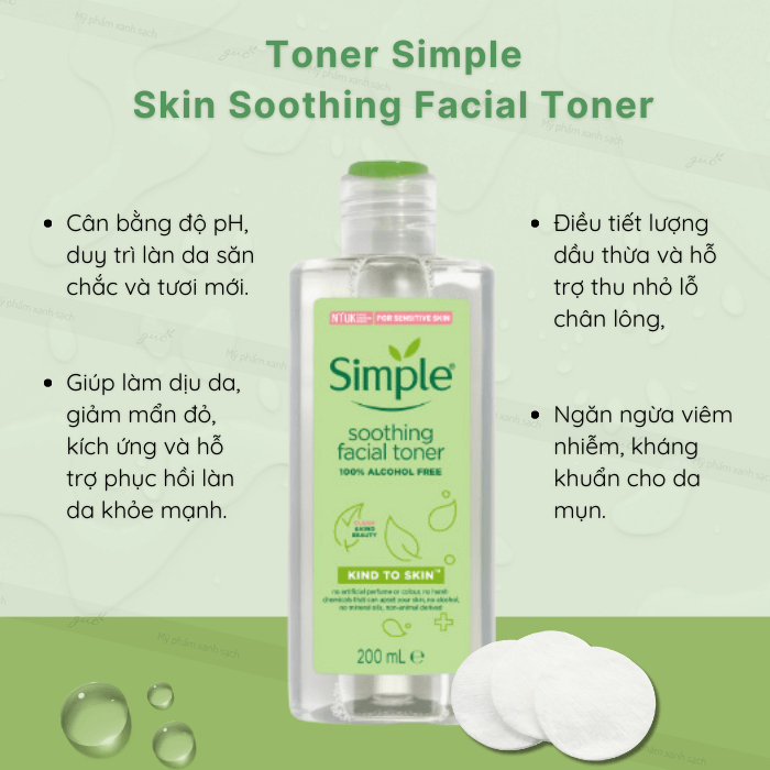 Toner simple skin soothing facial