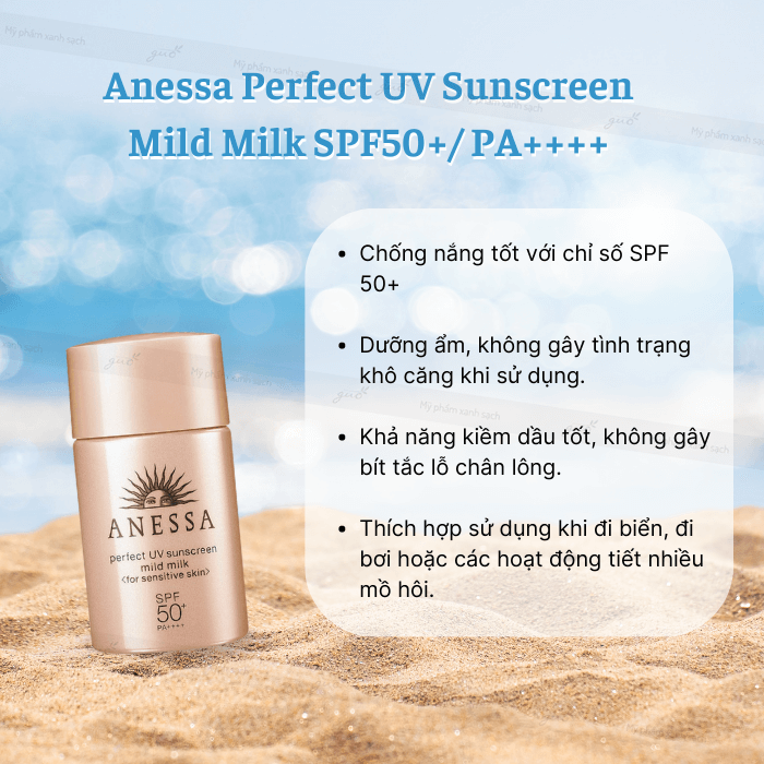 Kem chống nắng anessa perfect uv sunscreen mild milk
