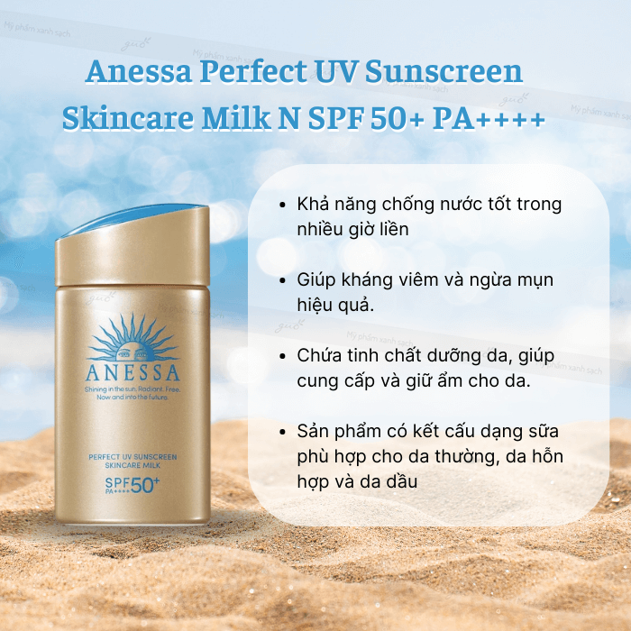 Kem chống nắng anessa perfect uv sunscreen skincare milk n