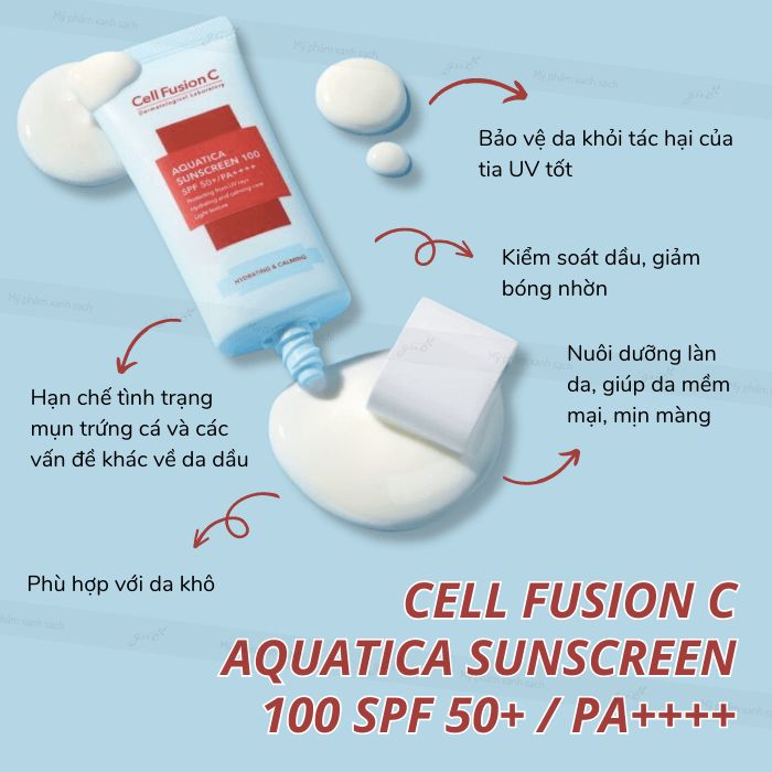 Kem chống nắng cell fusion c aquatica sunscreen 100 spf50+ pa++++