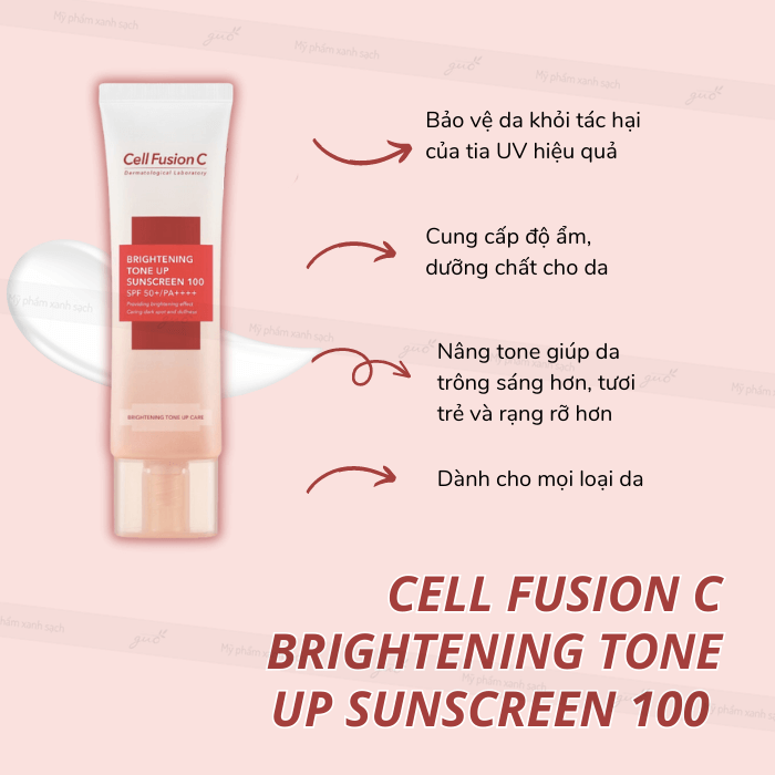 Kem chống nắng cell fusion c aquatica sunscreebrightening tone up sunscreen 100