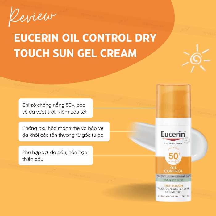 Kem chống nắng eucerin oil control dry touch sun gel cream