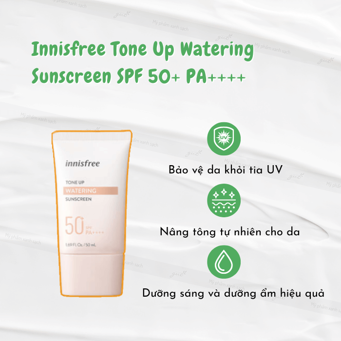 Kem chống nắng innisfree tone up watering sunscreen