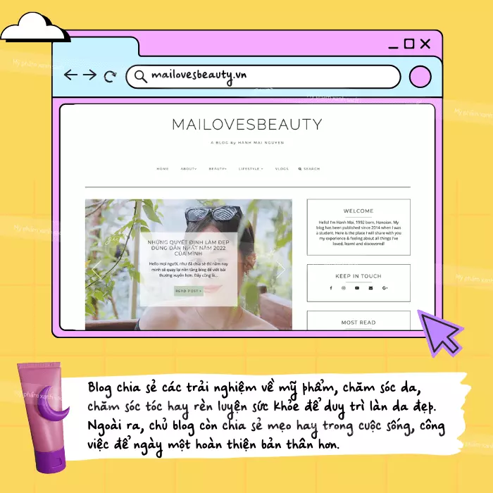 Website review mỹ phẩm mailovesbeauty