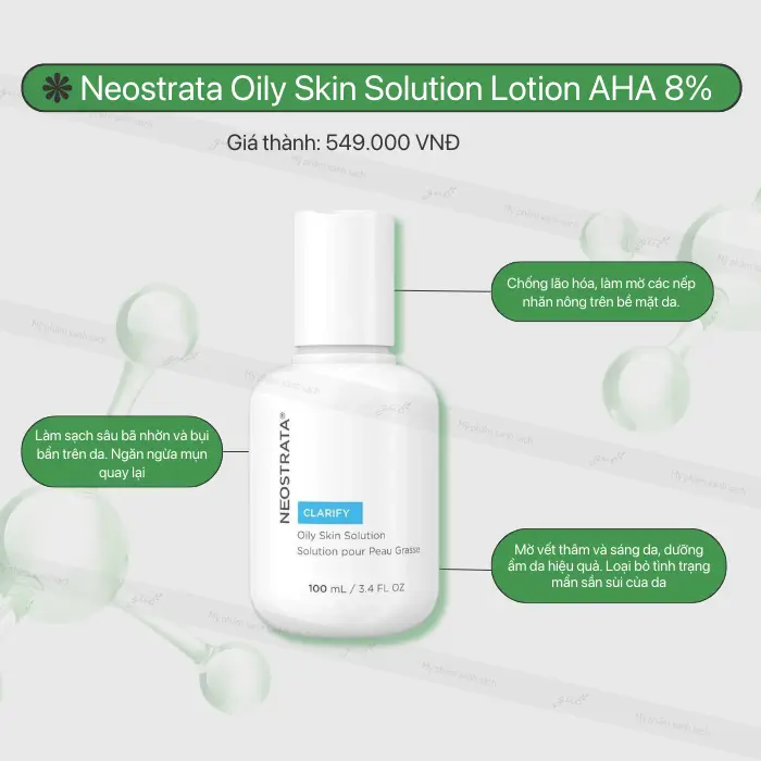 Tẩy da chết hóa học neostrata oily skin solution aha 8