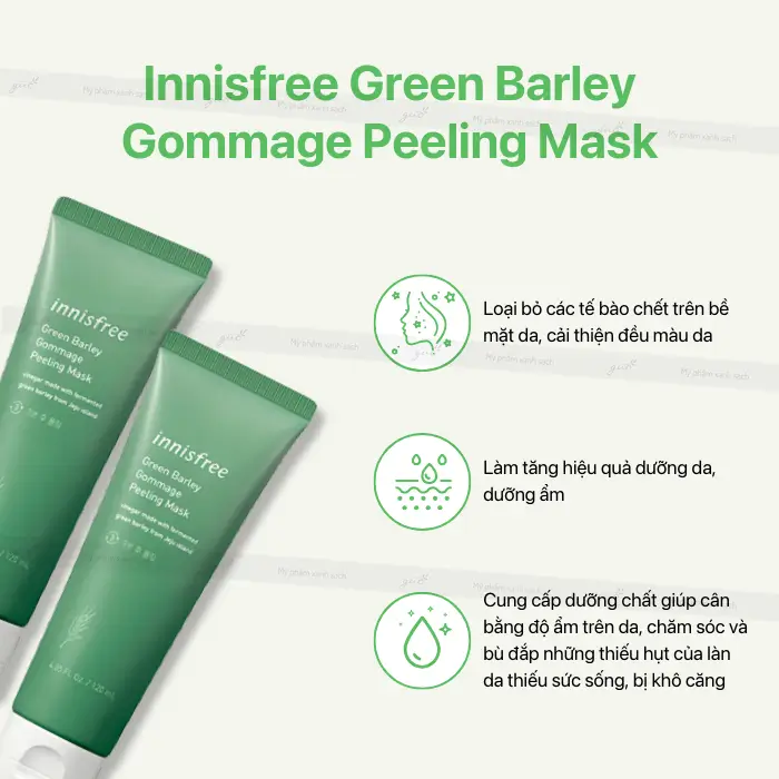 Tẩy da chết innisfree green barley gommage peeling mask