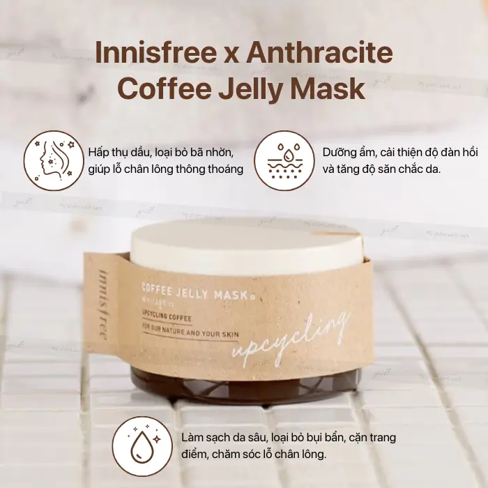Tẩy da chết innisfree x anthracite coffee jelly mask