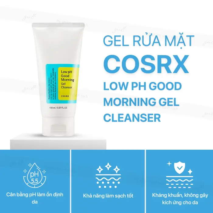 Gel rửa mặt cosrx low ph good morning gel cleanser