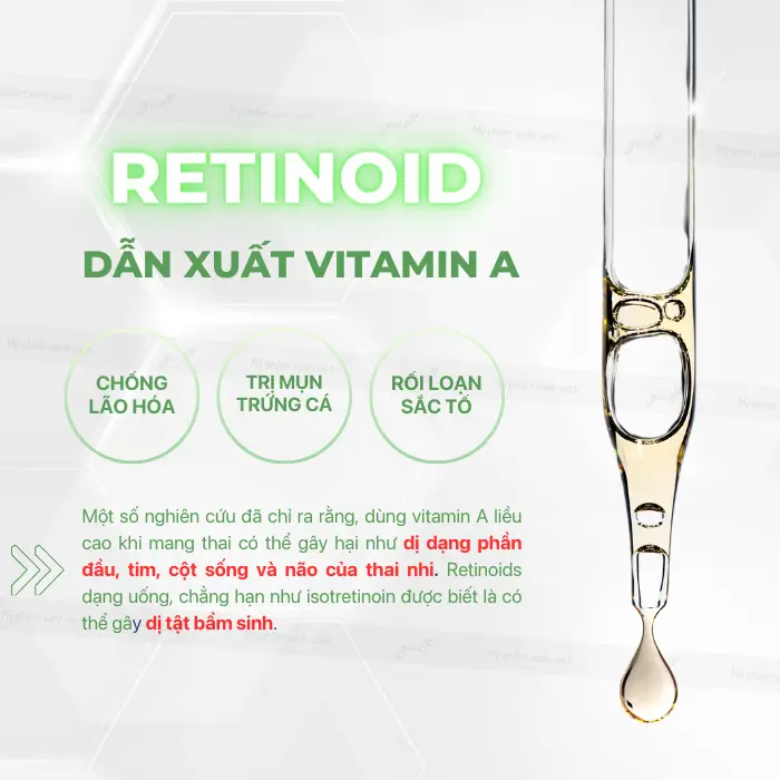Lưu ý sử dụng retinoid khi mang thai