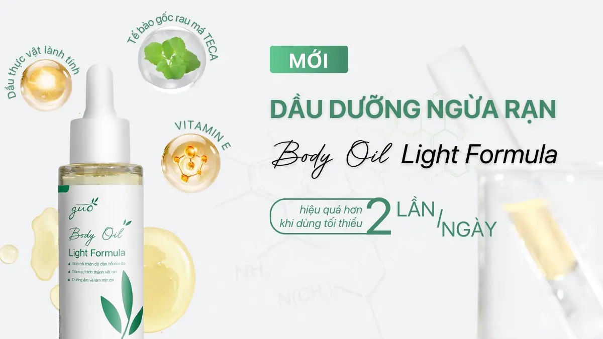 Guo ra mắt dầu dưỡng ngừa rạn body oil